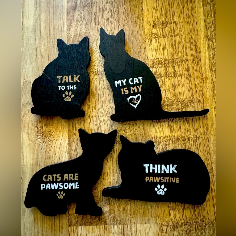 Set of 4 Kitty cat magnets